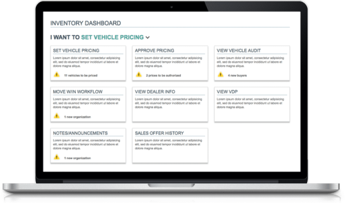 Laptop with Inventory Management Dashboard